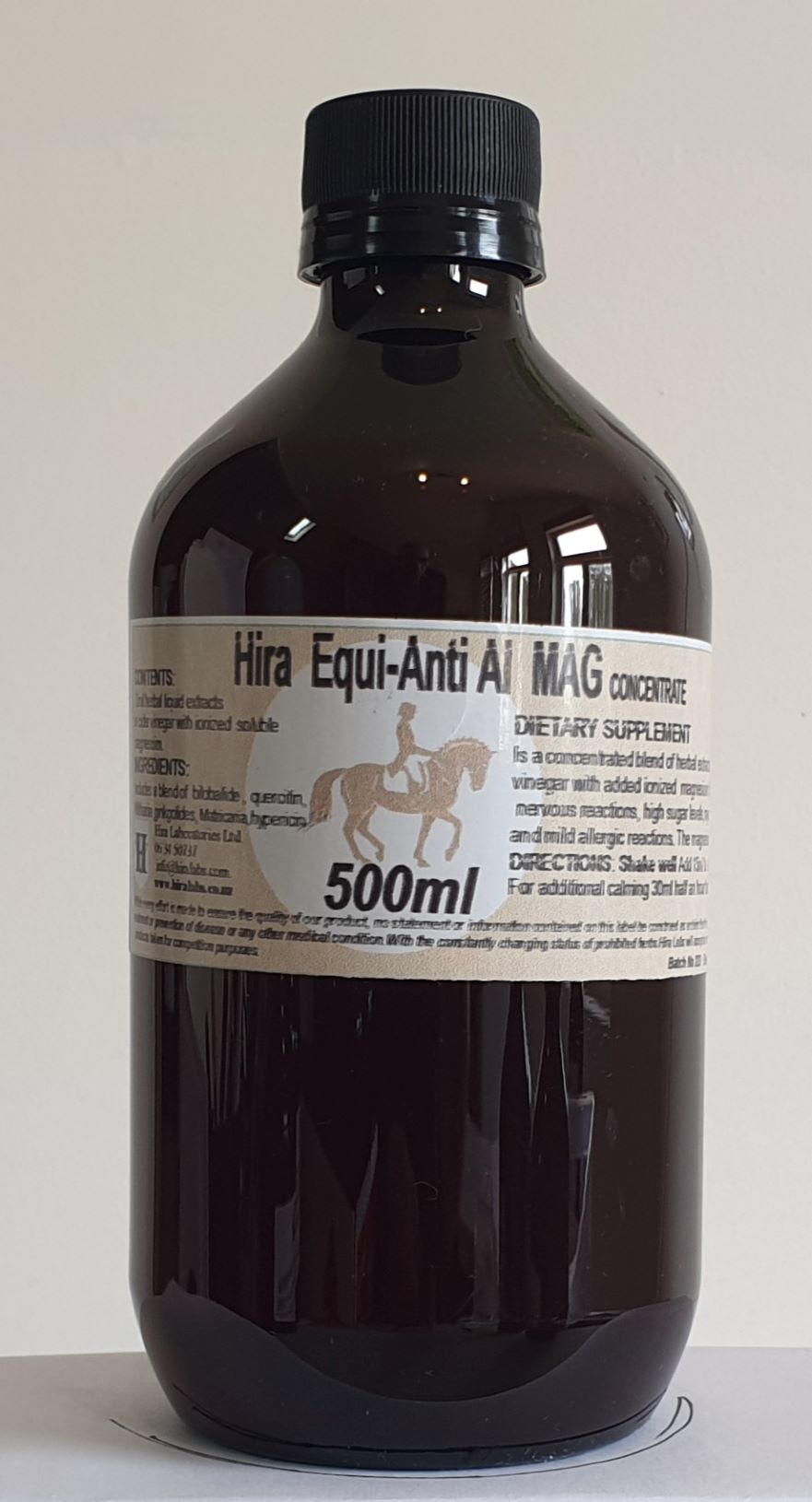an amber bottle contains 500ml of formulated herbal magnesium tonic