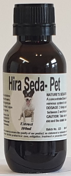 An amber bottle contains formulated herbal extract