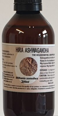 Amber bottle contains 200ml of Withania Somnifera liquid extract