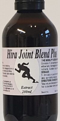 Amber 200ml bottle of joint blend of herbs for mobility and joint support