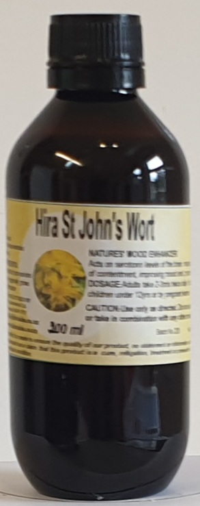 200ml amber bottle of St John's Wort liquid tincture