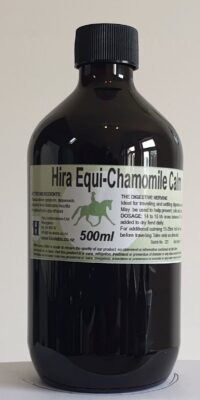 An amber bottle contains 500ml chamomile extraxt